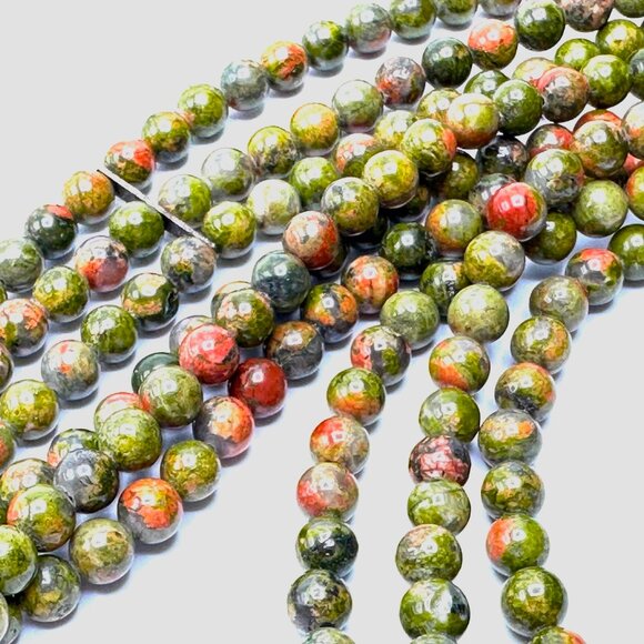 Vintage 3-Strand Barbara Steinberg Unakite Lariat Necklace —  NWT - Picture 9 of 10